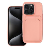 Puzdro gumené Apple iPhone 15 Pro Card ružové