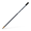 Grafitová ceruzka s gumou, B, trojhranný tvar, FABER-CASTELL 