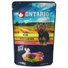 Ontario Vrecko Adult s kuracím a bravčovým mäsom vo vývare 100 g
