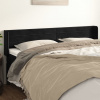 vidaXL Čelo postele so záhybmi čierne 163x16x78/88 cm zamat - Čierna - 159469-147177