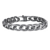 Silvego Pánsky náramok BLACK CURB z chirurgickej ocele 22,5 cm TJWB034