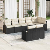 Sada zahradních pohovek 8 pcs 289 x 124 x 85 cm Poly ratan Černá 3346087