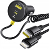 Nabíjačka do auta Baseus 1x USB-A 1x USB-C PD 60W kábel Lightning USB-C