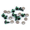 Oči s pojistkou Ø10 mm Varianta: 3 zelená jedle, Balení: 10 sada
