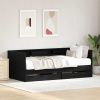 zahrada-XL Rám daybed s zásuvkami Čierny dub 90 x 200 cm Kompozitné drevo 3334001