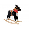 LEAN TOYS Hojdací koník so zvukmi Mustang 74 cm - čierny