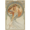Plagát, Obraz - The Arts: Poetry (1898), Alfons Mucha, 26.7 × 40 cm