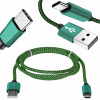 Kábel Lewer USB - USB typ C 1 m zelený