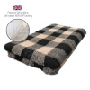 DRYBED Premium Vet Bed Káro čierny + béžový 100 x 75 cm