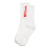 Ponožky Wilson Crew Logo 1P - bright white/red - Biely (43-46)
