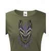 Dámské tričko s potiskem Black Panther, Barva Military - 69, Velikost M Bezvatriko.cz 0339 - DTF/DTG