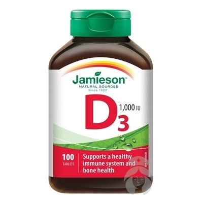 Jamieson Vitamín D3 1000 IU 100 tabliet