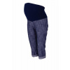 Be MaaMaa Tehotenské 3/4 nohavice s elastickým pásom - granat/melírované, vel´. XL, XL (42)