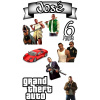 CUKROVÁ TLAČ jedlý obrázok na tortu Cukrová hmota Grand Theft Auto GTA V 5 + POST