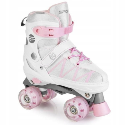Dvojradové korčule - Skates Buff Pro 34-37 929164 Biela / Pink Spokey (Dvojradové korčule - Skates Buff Pro 34-37 929164 Biela / Pink Spokey)