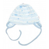 Baby Nellys Čiapočka na zaväzovanie, bavlna, Baby Stars, pastel blue, veľ. 74/80, 74/80 (9-12m)
