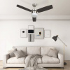 zahrada-XL Stropný ventilátor so svetlom a ovládačom 108 cm, tmavohnedý 51491