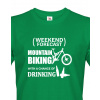 Pánské tričko MTB - Weekend forecast, Barva Zelená, Velikost 2XL, Canvas Pánské tričko s krátkým rukávem Bezvatriko.cz 0343 - DTF/DTG