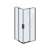 Ravak Roll - Sprchový kút 90x90 cm, čierna/číre sklo X14V70300Z1