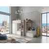 TRS-TOP-SKL-SPAIN Poschodová posteľ pre dve deti BO1 90x200 - biela