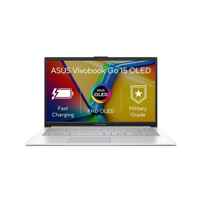 ASUS VivoBook Go 15 E1504FA-OLED013W, Ryzen 5 7520U, 15.6˝ 1920x1080 FHD, UMA, 8GB, SSD 512GB, W11H strieborny