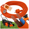 Predlžovací Kábel záhradný Berge 10 m 1 ks zásuvka oranžový