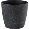 Kvetináč Strend Pro Stone, 28x26 cm, čierny, efekt kameňa