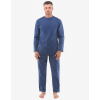 Gina Dlouhé modré pyžamo pro muže MAX - lékořice měsíc - XL