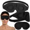 Lewer maska na oči, polyester, čierna
