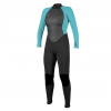 Neoprén O'Neill Wms Reactor II Back Zip 3/2 Full black/light aqua 14 24/25 - Odosielame do 24 hodín