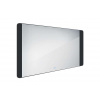 Nimco Zrkadlá Zrkadlo s LED osvetlením, 120x65 cm, dotykový senzor, hliník/čierna ZPC 42006V-90
