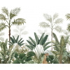 ESTAhome Fototapeta Jungle white and gray-grained olive green