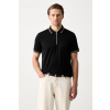 Karl Lagerfeld polo tričko pánske bavlnené 563201.745005 čierna S