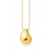 Thomas Sabo KE2281-413-39-L50V Bold - Gold-plated Necklace with Pendant drop-shaped 40-45 cm Ladies