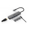 Acer vzorek Acer 5IN1 Type- C dongle, 1x HDMI (až 3840x2160@60hz), 3x USB 3.0 5Gbps ports, 1x Type-C up to 100W PD port (host)
