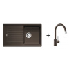 Blanco SET 10-D 24 drez silgranit ZIA 5 S 86x50 cm Káva+batéria Mida-S Káva 520519+521461