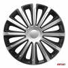 VERSACO s.r.o. Puklice Trend 16” čierno - strieborná sada 4ks COLOR BOX 6858