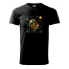Bitcoin logo s grafmi - Tričko extra veľké (5-8XL) - 5XL ( Čierna )