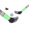 FLOORBEE 6x Albatross 36 JR Green + Balls čierna / zelená, 75cm (=85cm), 4x ľavá + 2x pravá