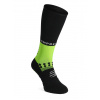 Bežecké ponožky Compressport Full Socks Winter Run - black/safe yellow