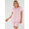 Dámske pyžamo Italian Fashion Leta kr.r. kr.sp. Farba: Ružová, Veľkosť: 2XL