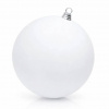 DECOLED Veľká vianočná ozdoba biela matná 30 cm plastová guľa