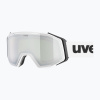Lyžiarske okuliare UVEX Gravity FM white matt/mirror silver/green/clear