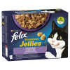 PUI Purina Felix Sensations Mix morka, makrela, jahňacie mäso, sleď Box - vlhké krmivo pre mačky - 12x85 g
