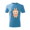 Detské tričko Labubu - brown - Veľkosť: 146 cm/10 rokov - Farba: Svetlo-modrá