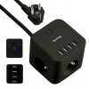 PREDLŽOVACÍ KÁBEL NAPÁJACIA LIŠTA 4x USB 3 ZÁSUVKY 1,5 m SMART KOCKA Huslog