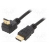 Cable HDMI 2.0 HDMI plug,HDMI plug 90° PVC 1.8m black 30AWG