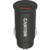 Nabíjačka do auta, USB-C/USB-A, QC 3.0 18W, PD 30W, CANYON 