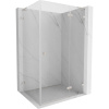 Mexen Lunar, L pravý výklopný sprchový kút 95 x 80 cm, 8mm číre sklo, oceľový profil, 834L-095-080-97-00-P