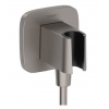Hansgrohe Fixfit Q prípojka hadice so sprchovým držiakom kartáčovaný čierny chróm HG 26887340